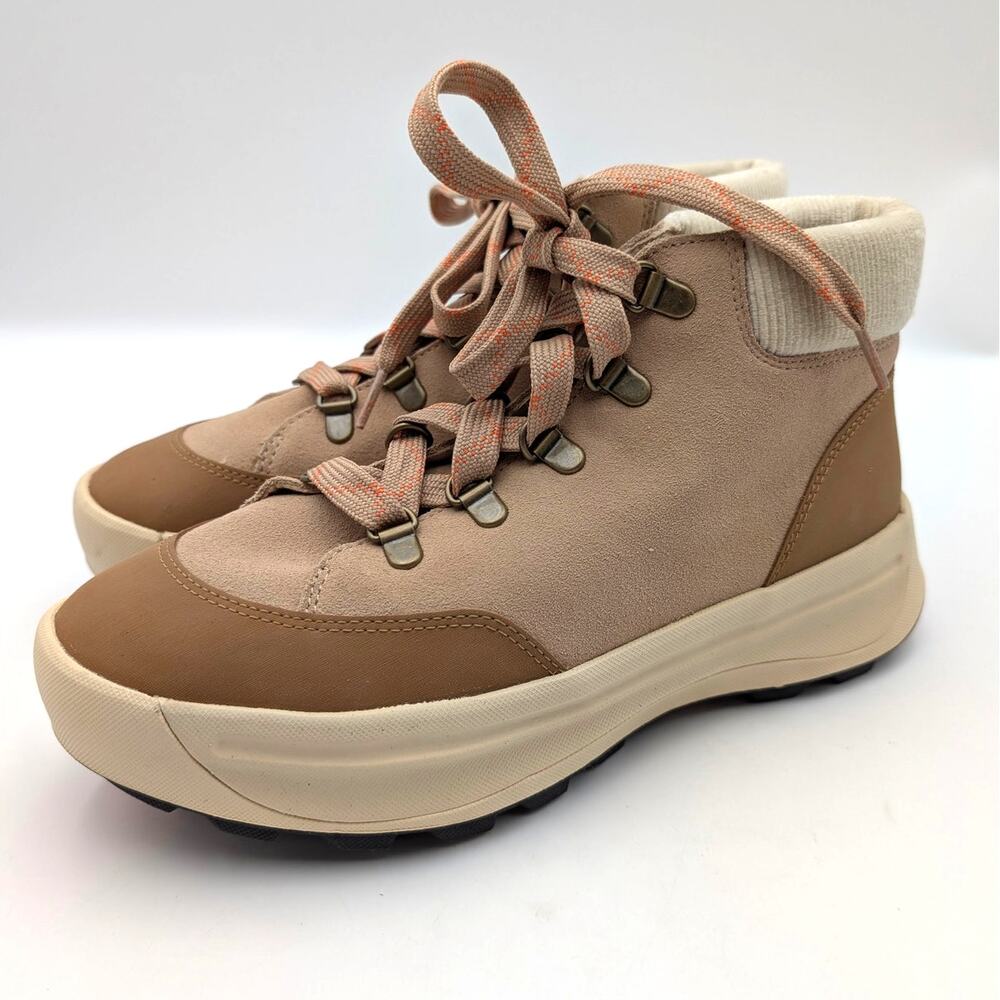 Sorel ONA 503 Hiking Boot Lace-Up Women's Canoe/Bleached Ceramic Size US9 EU40